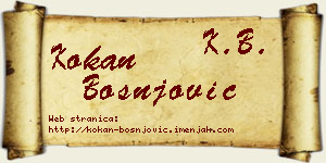 Kokan Bošnjović vizit kartica